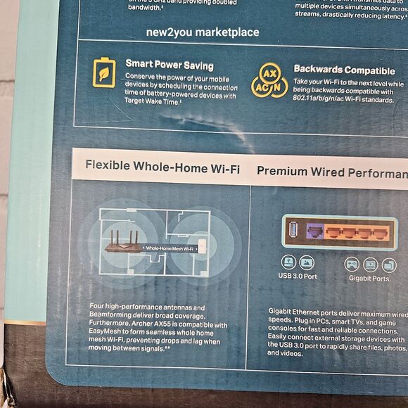 TP-Link Dual-Band AX3000 Wi-Fi 6 Router Archer AX55 | Wireless Gigabit Internet - Picture 4 of 9